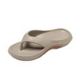 thumbnail image 1 of Mens Womens Unisex EVA Flip Flops Thong Sandals Arch Support Cushioned Non Slip Waterproof Quick Dry Platform Summer Beach Sandals Khaki,Size 6.5-7, 1 of 6