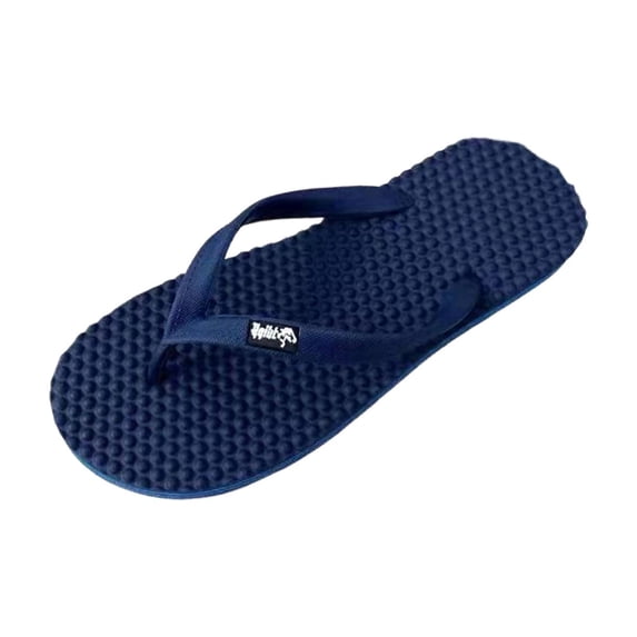 Mens Womens Waterproof Massage Flip Flops, Non-Slip Acupressure Spa & Beach Sandals, Dark Blue,Size 7-7.5