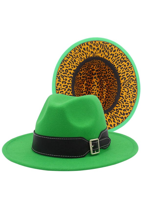 Mens/Womens Winter Fedora Hats Two Tone Wide Brim Rancher Hat