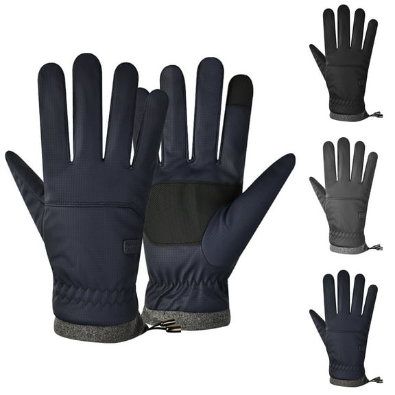 Mens & Womens Winter Gloves - Touchscreen Polar Fleece Snow Gloves with Elastic Cuff for Running | Drriving