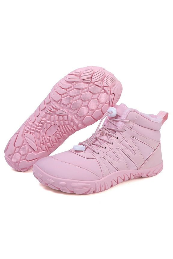 Mens Womens Winter Hike Barefoot Boots Minimalist Sneakers Warm Zero Drop Snow Boot Waterproof Non Slip Ankle Booties Shoes
