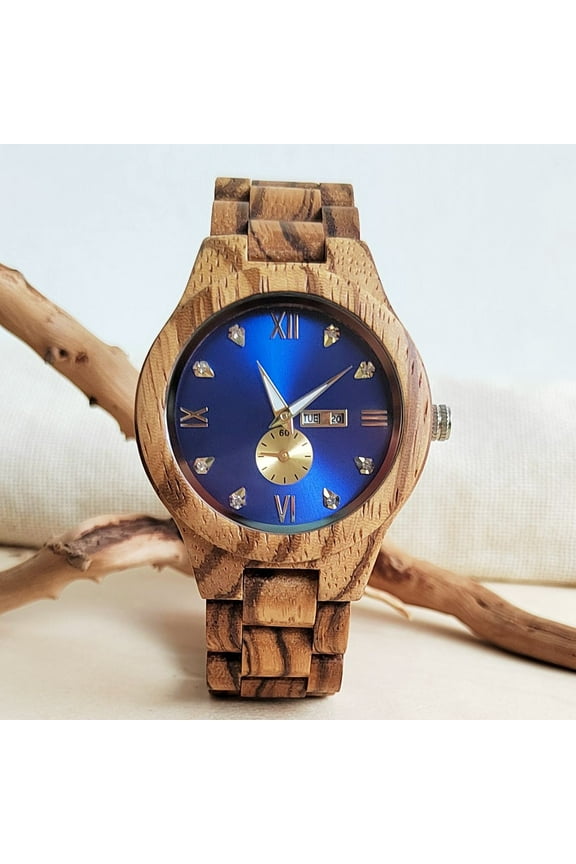 Mens Wood Watch - High-Precision Movement, Stylish Quartz Wrist Watch with Accurate Timekeeping, Exquisite Wood Construction - Elegant Timepiece for Men