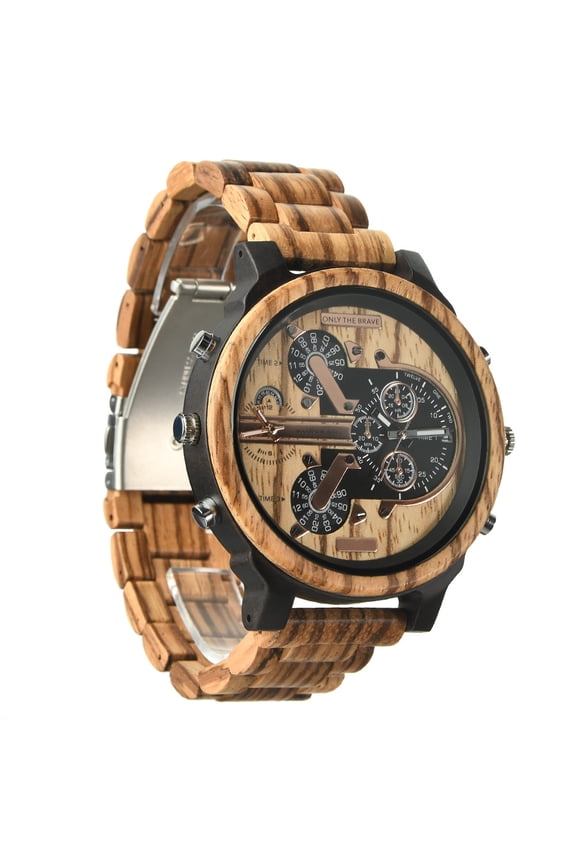 Mens Wood Watch - High-Precision Multifunctional Movement, Stylish Quartz Wrist Watch with Accurate Timekeeping, Exquisite Full Wood Construction, Elegant Timepiece for Mens