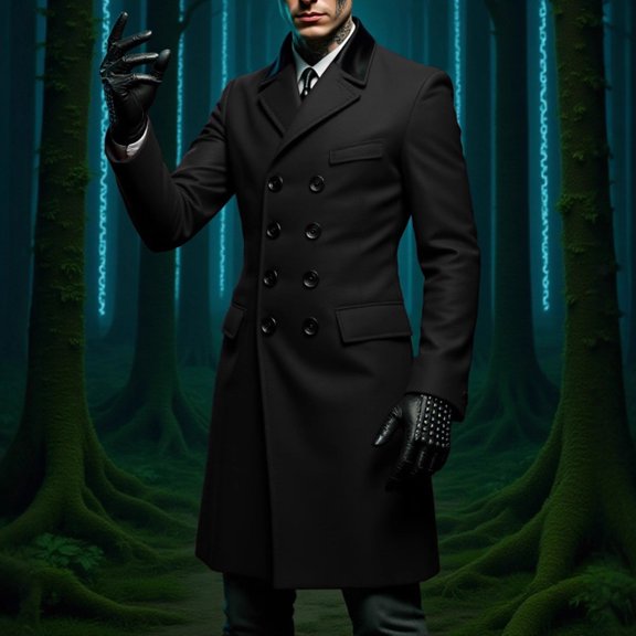 Mens Wool Blend Casual Trench Coat Notched Collar Lapel Long Jacket Peacoat Double Breasted Classic Winter Overcoat