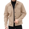 thumbnail image 1 of Mens Wool Blend Jacket Casual Button Up Lapel Coat Lightweight Fall Fashion Jackets Trendy Outfits, 1 of 5