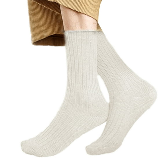Mens Wool Socks Cotton Crews Socks Dress Socks Thermal Thick Hiking Socks Winter Warm Boot Socks for Cold Weather Gifts