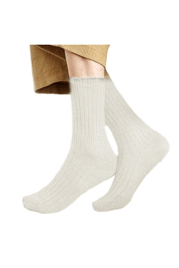 Mens Wool Socks Cotton Crews Socks Dress Socks Thermal Thick Hiking Socks Winter Warm Boot Socks for Cold Weather Gifts