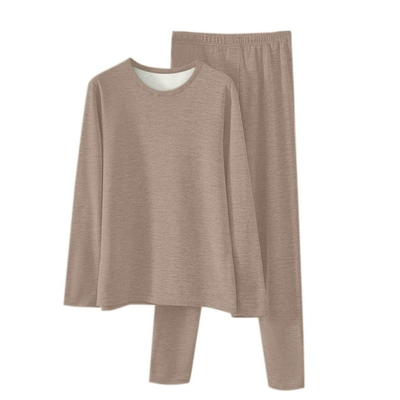 Mens Woolen Thermal Sets Plus Size L-4X Long Sleeve Shirts and Leggings Pants Johns Set Casual Solid Color Stretchy Slim Basic Thermals Outfits