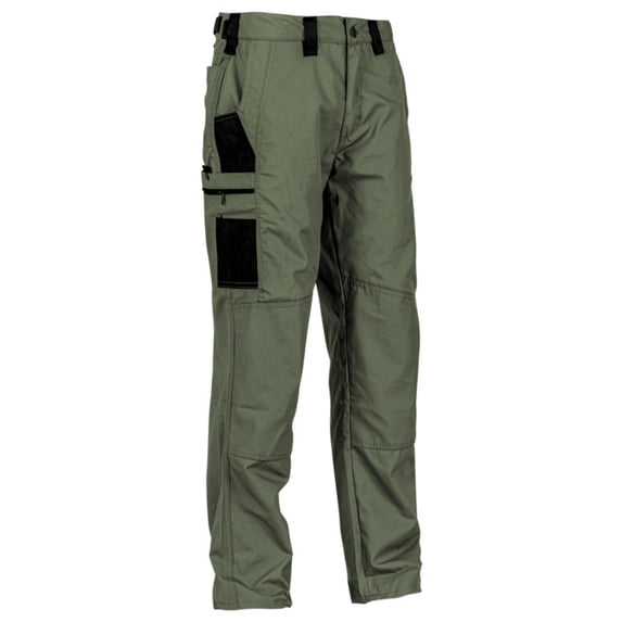 Mens Work Cargo Pants Waterproof Stretch Waistband Cargo Pants Ripstop Breathable Military Hiking Joggers with Multi Pockets Quick Dry Apparel,Green 2XL