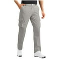 thumbnail image 1 of Mens Work Dress Pants Slim Fit Stretch Golf Cargo Pants Quick Dry Casual Comfy Trousers with Pockets Fall Winter (M, Gray), 1 of 7