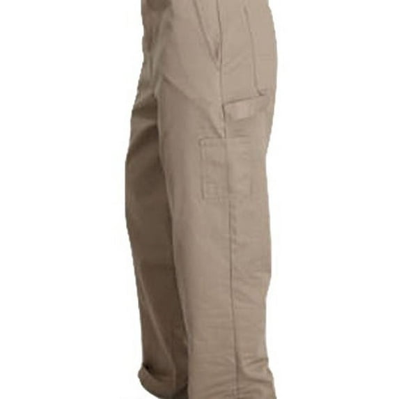 Mens Work Pant, Comfort Fit with Hammer Loop, Wrinkle Resistant and Soil Release, Two Side and Four Patch Pockets. Flat Front, 8.5 oz Heavy Duty 65% Poly 35% Cotton Twill