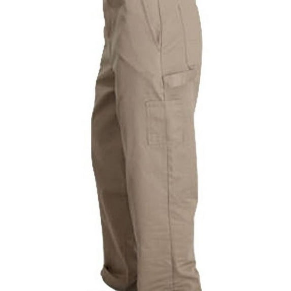 Mens Work Pant, Comfort Fit with Hammer Loop, Wrinkle Resistant and Soil Release, Two Side and Four Patch Pockets. Flat Front, 8.5 oz Heavy Duty 65% Poly 35% Cotton Twill