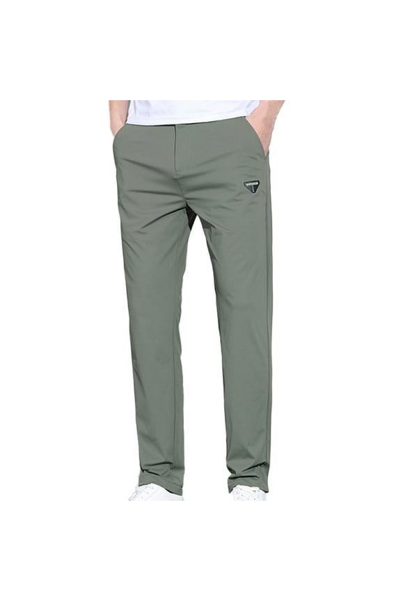 Sweatpants for Men, Men's Casual Pants Business Casual Middle Waist Button Up Pants With Pockets Solid Color Straight-leg Pants