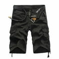 thumbnail image 1 of Mens Work Pants Men's Cargo Shorts Multi Pockets Relaxed Summer Beach Shorts Pants Cargo Work Shorts Black L, 1 of 2
