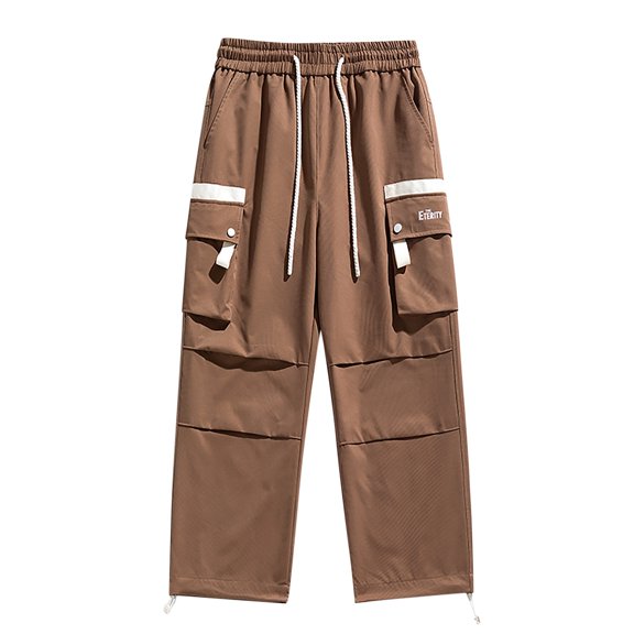 Mens Work Pants Men's Workwear Full Length Pants Work Pants for Men Cargo Coffee L
