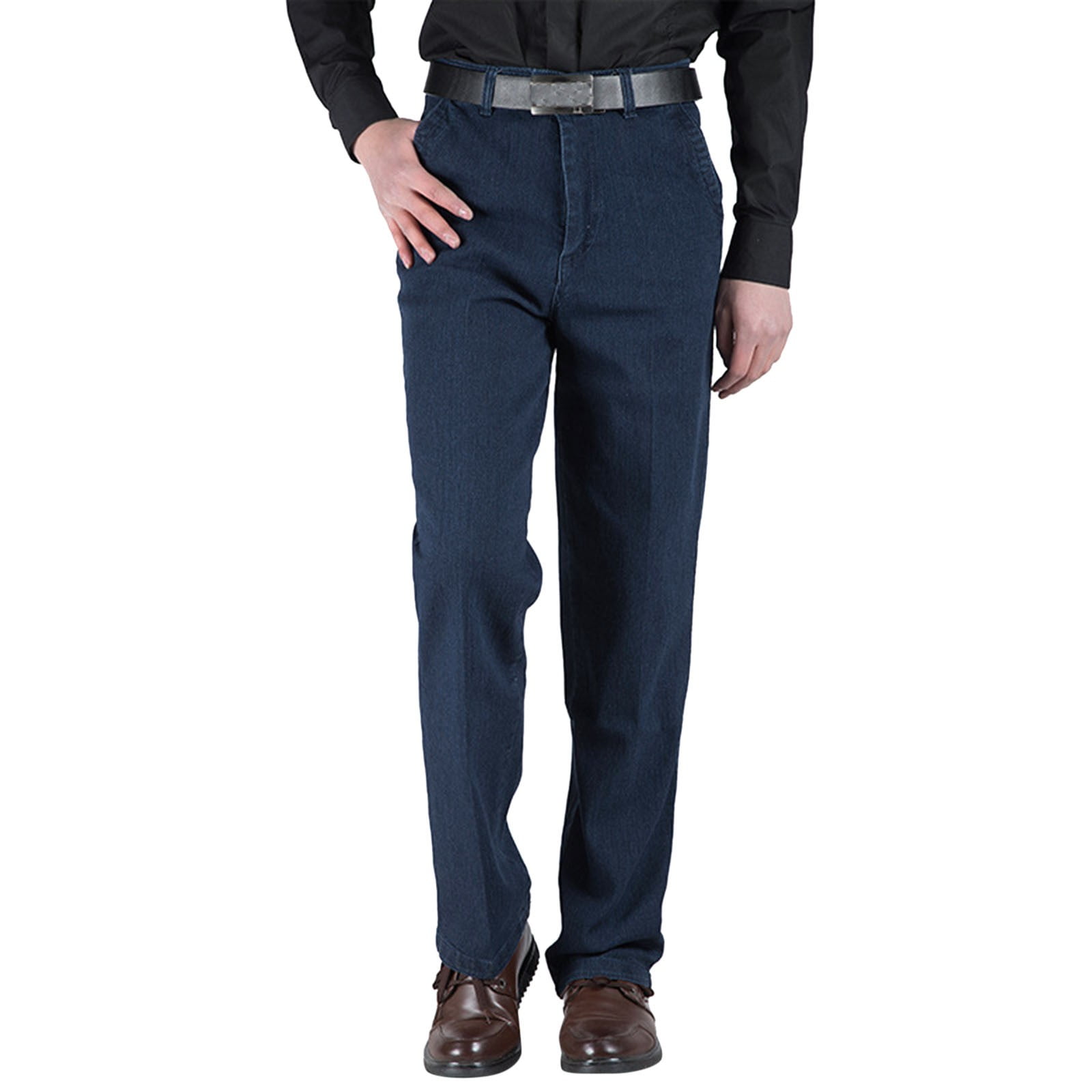 Mens Work Pants Slim Fit Stretch Jeans Skinny Distressed Straight Leg