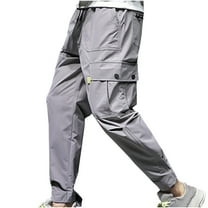 Men Pants Solid Casual Pocket Outdoor Elastic Waistbelt Jogger Drawstring Trousers Work Pants Casual Pants for Men