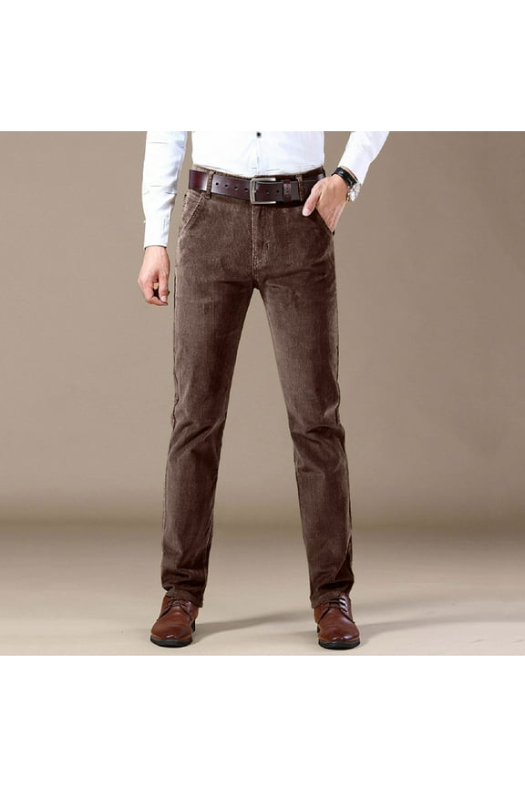 Mens Work Pants Stretch Corduroy Corduroy Regular Casual Straight Leg Pant Pant Holiday Wear
