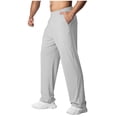 thumbnail image 1 of Mens Work Pants Sweatpant for Men Loose Fit Open Bottom Pull On Running Pants Lightweight Athletic Workout Gym Pants with Pockets, 1 of 8