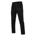 thumbnail image 1 of Mens Work Pants Water Resistant Ripstop Elastic Waist Outdoor Breathable Cargo Pants with Muti Tool Pockets Size XS-2XL Black, 1 of 5