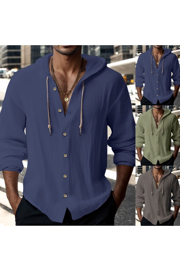 Mens Work Shirt Fashion Solid Color Button Business Casual Clothes for Men,Army Green,L