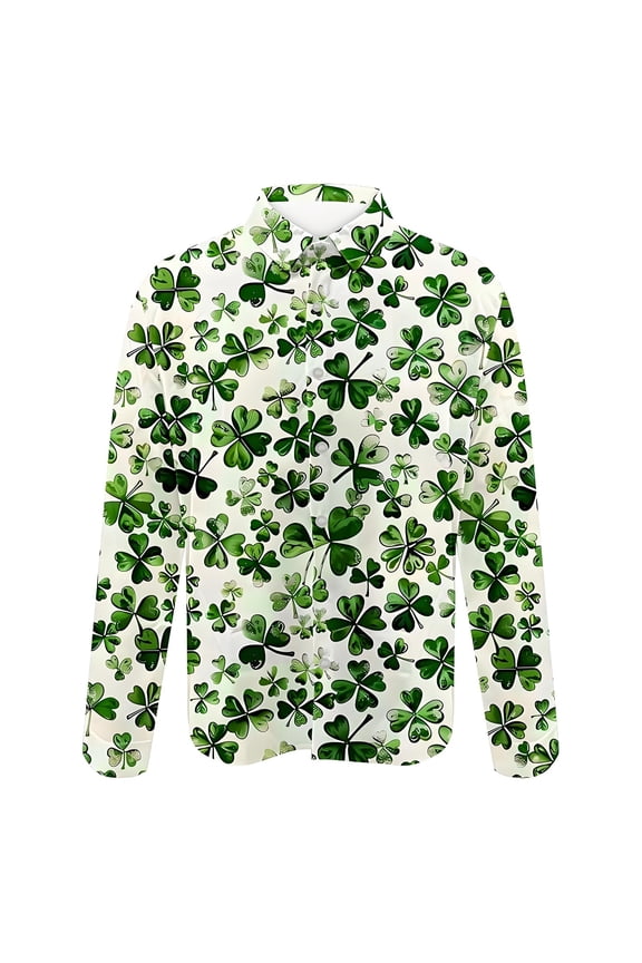 Mens Work Shirt Long Sleeve Tropical Button Down Beach Mens Performance Polos,Green,M