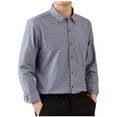 thumbnail image 1 of Mens Work Shirts Long Sleeve Solid Wrinkle-Resistant Soft Casual Button Up Dress Shirts Dark Gray M, 1 of 6