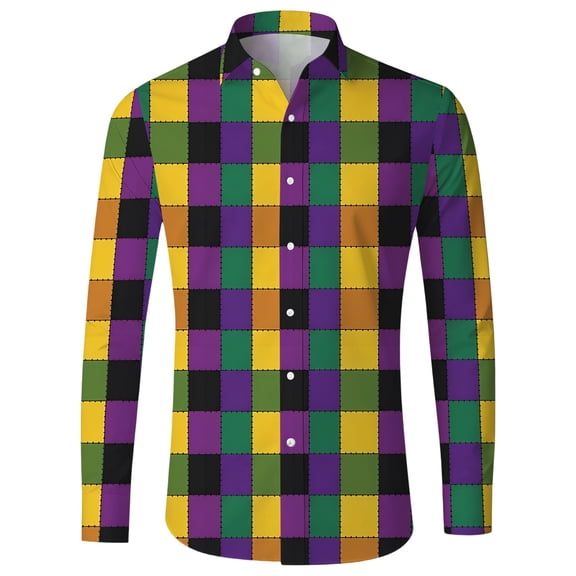 Mens Work Shirts Mens Long Sleeve Tropical Button Down Beach Compression Shirt Men,Purple,XL