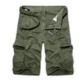 thumbnail image 1 of Mens Work Shorts Men Casual Solid Fashion Zipper Button Pockets Cropped Cargo Shorts Cargo Work Shorts Green L, 1 of 3