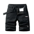 thumbnail image 1 of Mens Work Shorts Men's Plus Size Cargo Shorts Multi Pockets Relaxed Summer Beach Shorts Pants Cargo Shorts for Men Black L, 1 of 3
