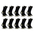 thumbnail image 1 of Mens Work Sock, AMITOFO Thick Durable Boot Socks for Men Size 11-13 Breathable Seamless Toe Mens Outdoor Work Socks for All-Season Wear Black 10-Pack, 1 of 7