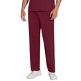thumbnail image 1 of Mens Working Set Suits Solid Color V-neck Pocket Caregiver Short Sleeved Shirt Elastic Pants Nurse Uniform Sets Wine XL, 1 of 6