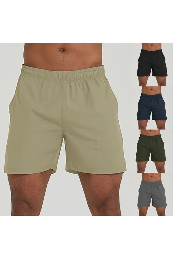 Mens Workout Athletic Shorts Cargo Men Shorts Men's Summer Casual Solid Color Pocket Outdoor Fitness Speed Dry Shorts Gray S