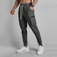 thumbnail image 1 of Mens Workout Clothes Men Workout Pants Men Sweat Pants Men'S Tooling, Large Size Athletic Dark Gray Pantalones, 1 of 5