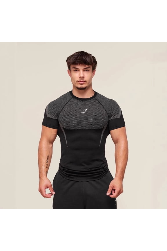 Mens Workout Gym Muscle Shirts Short Sleeve Casual Basic Tee Shirt Summer Basic Lightweight Pullover Bodybuilding