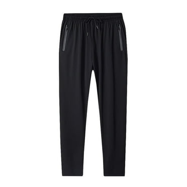 Mens Workout Pants Men's Lightweight Quick Dry Athletic Work Pants Travel Fishing Active Joggers Outdoor Sports Breathable Zipper Pockets Hiking Running Pants