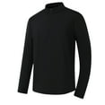 thumbnail image 1 of Mens Workout Shirts Big & Tall M-5XL Plus Size Casual Long Sleeve Tees Tops Basic Solid Zipper Stand Collar Comfort Pullover Running Tshirts, 1 of 7