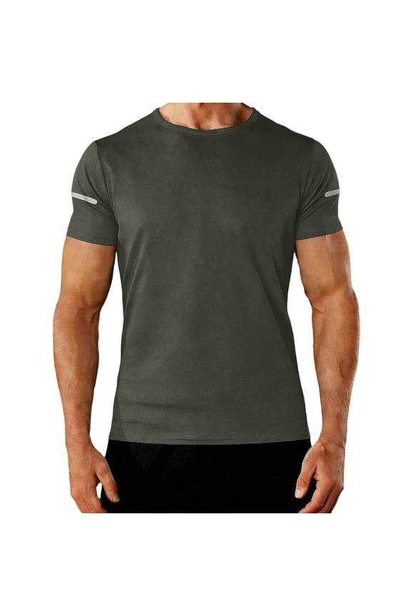 Mens Workout Shirts Dry Fit Sun Protection Athletic Short Sleeve Shirt UPF 50+ Gym Running Swim Rash Guard Top Quick Dry Shirts For Men