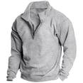 thumbnail image 1 of Mens Workout Shirts Qiggri Men Casual Comfortable Solid Colour Long Sleeve Round-Neck Sweatshirt, 1 of 3