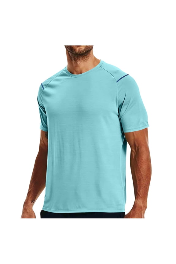 Mens Workout Shirts Quick Dry Short Sleeve Athletic Tee Moisture Wicking Top for Running Gym Fitness Training