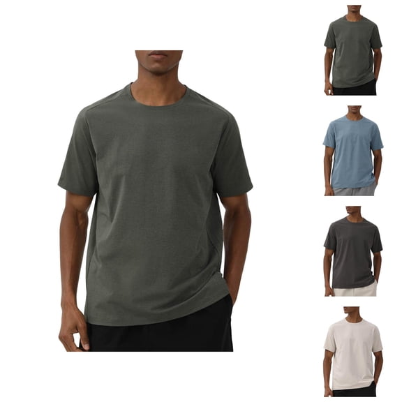 Mens Workout Shirts Sun Protection Quick Drying Moisture Wicking Breathable Tshirt Athletic Running Shirts for Men