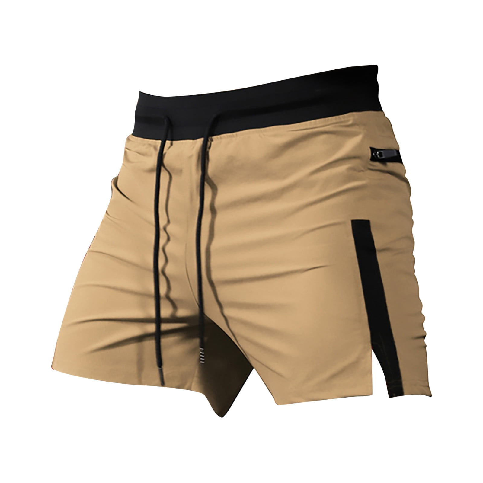 Mens Workout Shorts 5 Inch Inseam, Mens Summer Solid Color Big Pockets