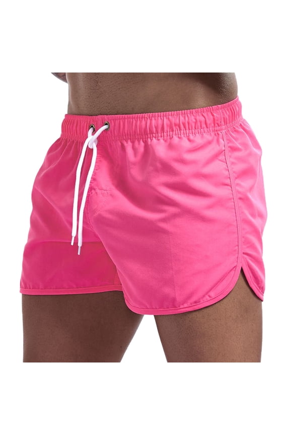 Mens Workout Shorts 5 Inch Lightweight Gym Athletic Running Training Short Pants Breathable Board Shorts with Multi Pockets for Outdoor Daily Casual Fitness Watermelon Red L