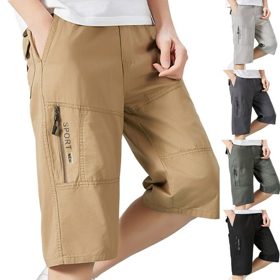 Mens Workout Shorts Men's Hiking Cargo Shorts Outdoor Gym Shorts Quick Dry Activewear Men Fashion Sports Shorts Outdoor Hiking Shorts with Pockets