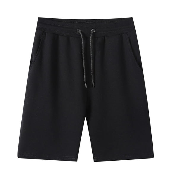 Mens Workout Shorts Men's Summer Shorts with Deep Pockets Loose Fitting Thin Breathable Pants Mens Work Pants Black XL