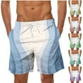 thumbnail image 1 of Mens Workout Shorts Mens Exercise Shorts Work Shorts for Men Workout Shorts Men Fashion Printed Elastic Waistband Drawstring Pocket Beach Pants Light Blue L, 1 of 4