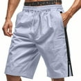 thumbnail image 1 of Mens Workout Shorts Summer Vintage Solid Color Drawstring Elastic Waist Cargo Gym Out Short Pant with Zipper, 1 of 7