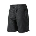 thumbnail image 1 of Mens Workout Shorts with Zipper Pockets Mens Stretch Shorts Mens Sports Fitness And Running Lightweight Mesh Breathable Speed Pants With Shorts Girl Jelly Sandal Star Apparel, 1 of 5