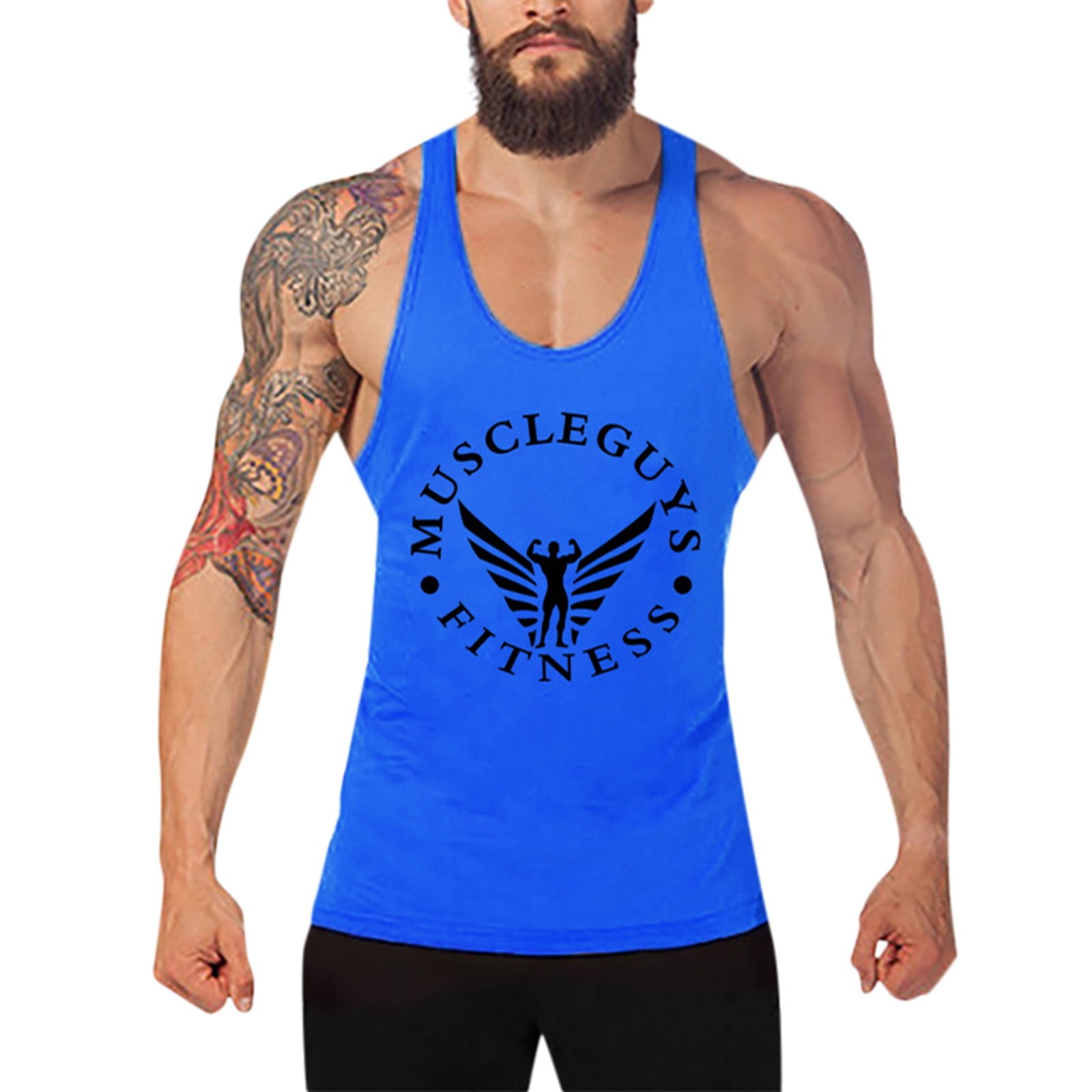 Mens Workout Stringer Tank Tops Fitness Performance Muscle Sleeveless