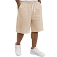 thumbnail image 1 of Mens Workout Sweat Shorts Casual Fitness Shorts Athletic Gym Shorts For Men Elastic Drawstring Waist with Pockets Khaki S, 1 of 6